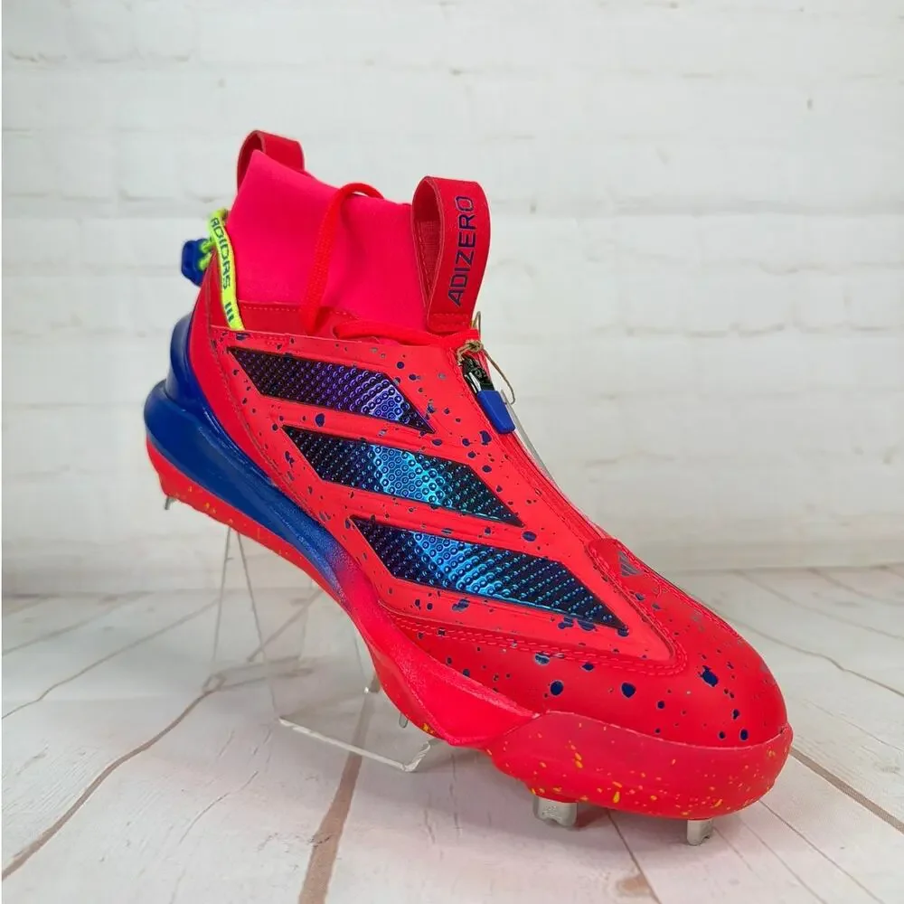 Adidas Adizero Impact 2.0 Shades Red Metal Baseball Cleats Mens Size 9.5 JQ4274